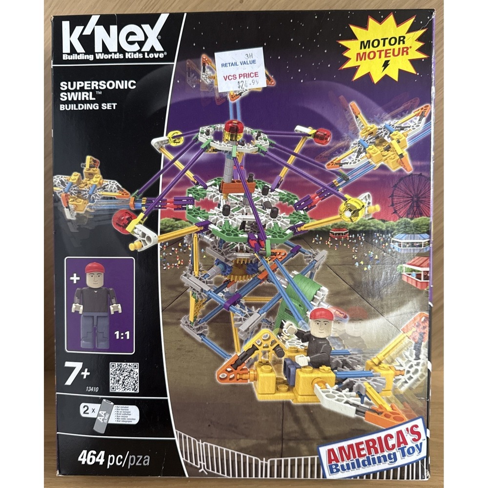 K'nex‎ Supersonic Swirl Building Set - #13410 - 464 Pieces  NIB (damaged Box)